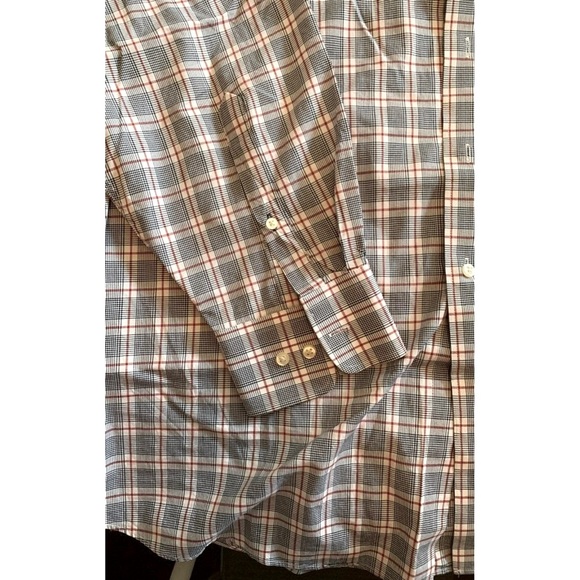 Black White And Red Button Down Shirt 17.5 34-35 - Picture 3 of 6